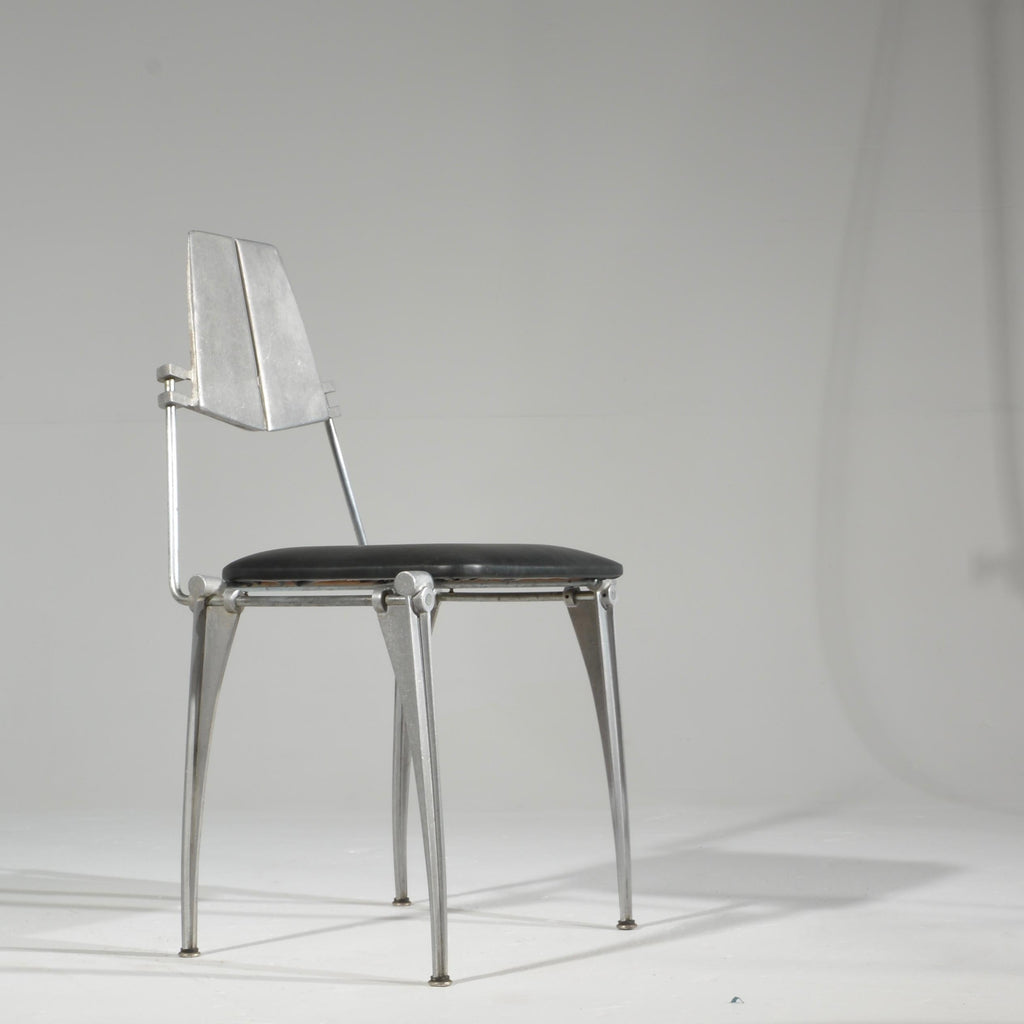 Robert Josten cast aluminum dining chair detail 3