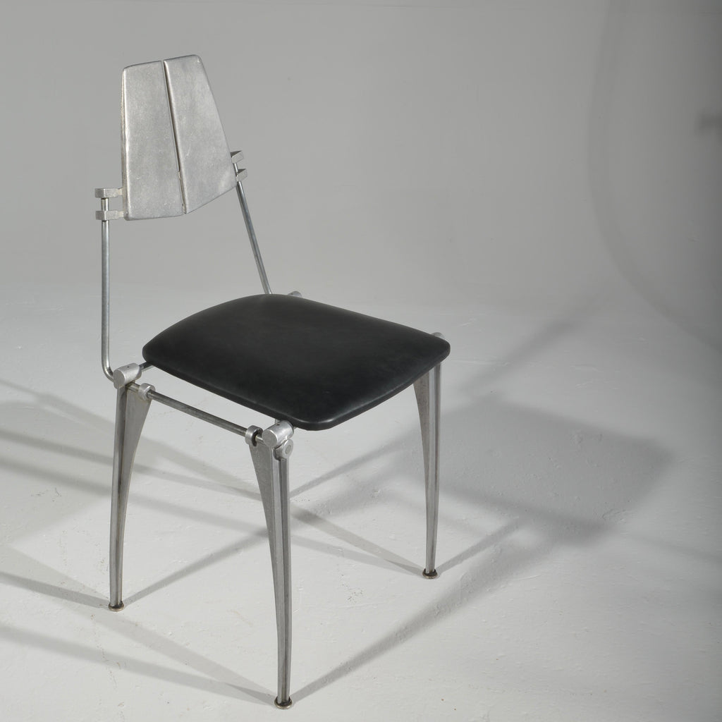 Robert Josten cast aluminum dining chair detail 4