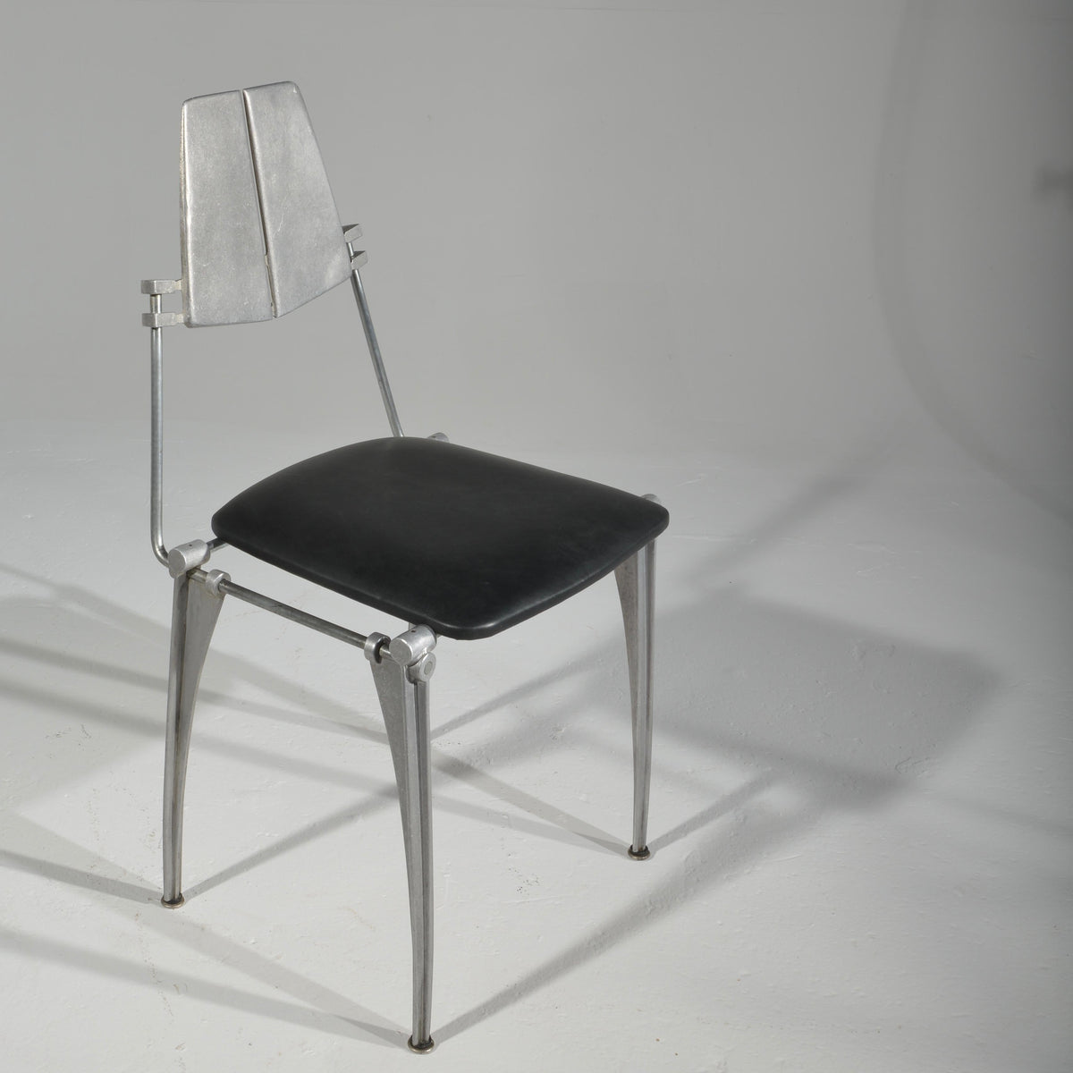 Robert Josten cast aluminum dining chair detail 4