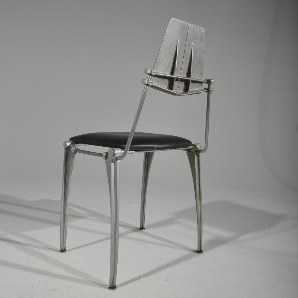 Robert Josten cast aluminum dining chair detail 5