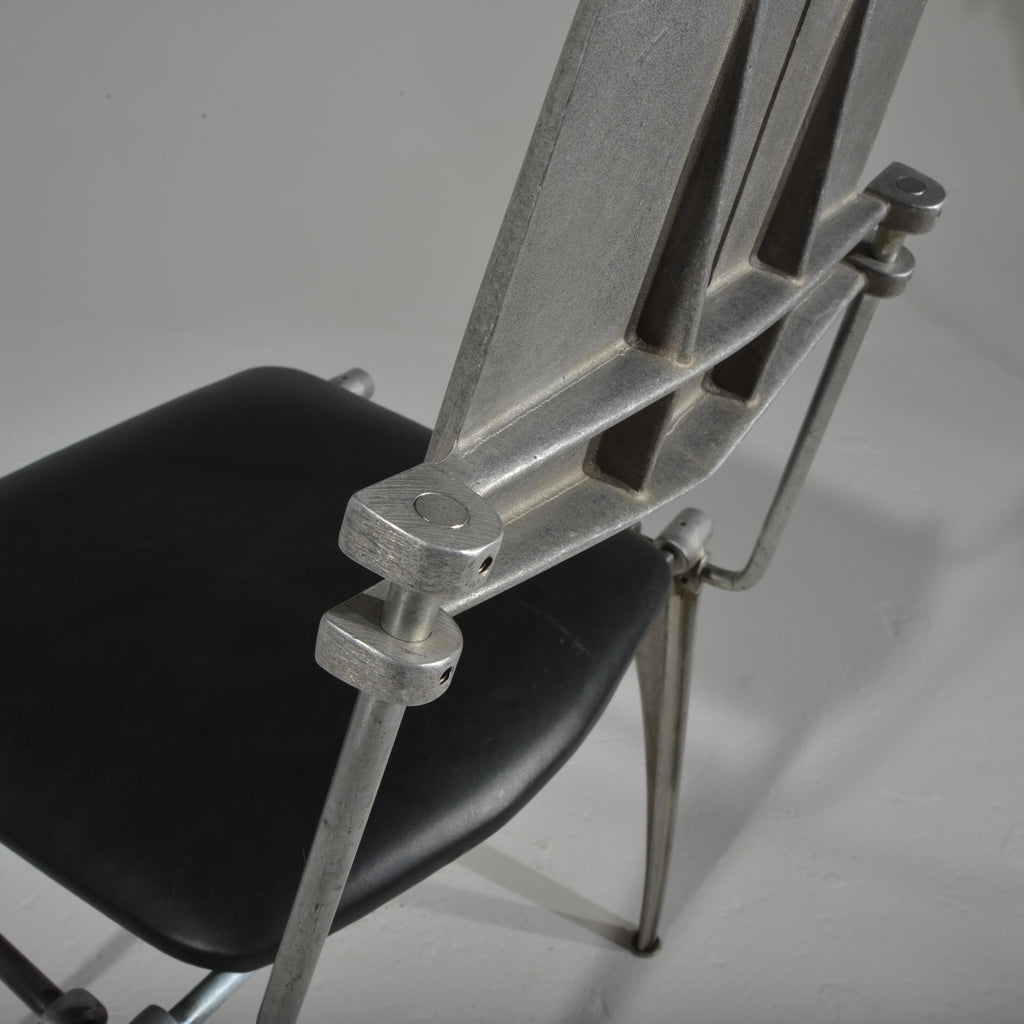 Robert Josten cast aluminum dining chair detail 8