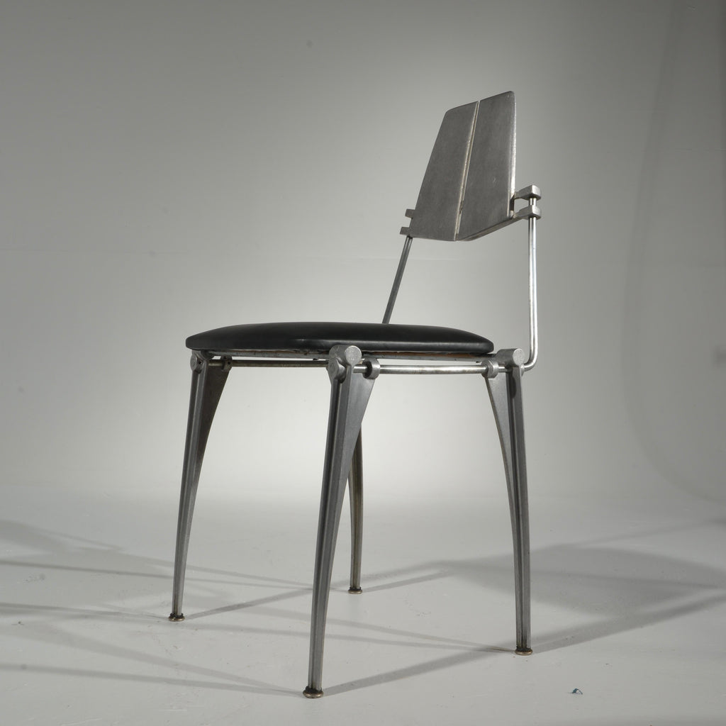 Robert Josten cast aluminum dining chair detail 9