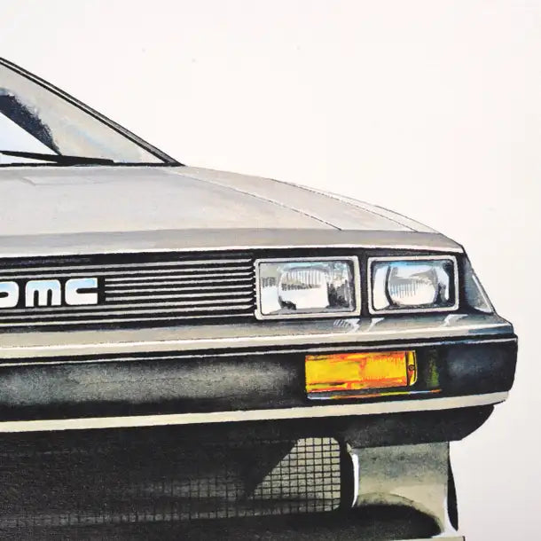 Original Kelly Telfer DeLorean Lithograph, Autographed by John DeLorean