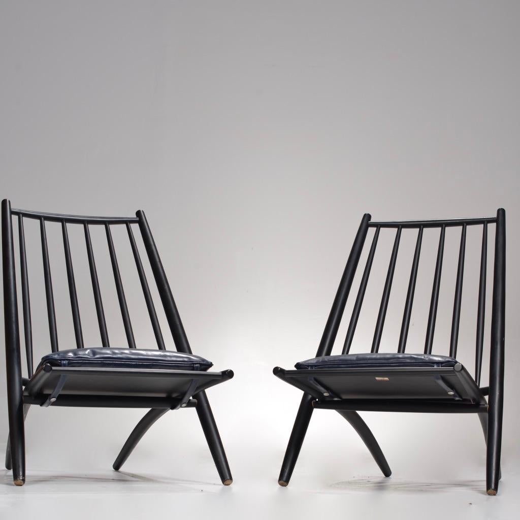 Ilmari Tapiovaara Congo black lacquer lounge chair detail 3
