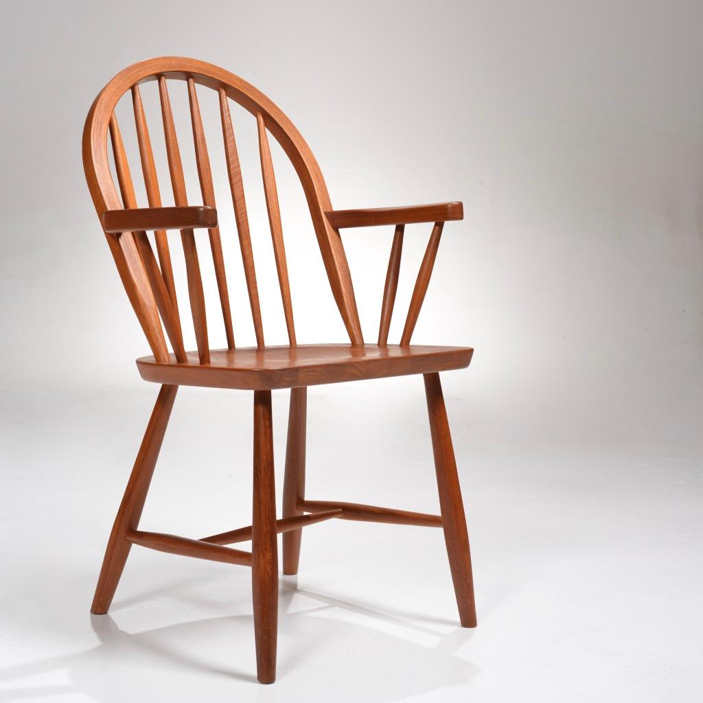 Erik Ole Jørgensen teak dining chair for Tarm Stole, Denmark, 1970 - view 6