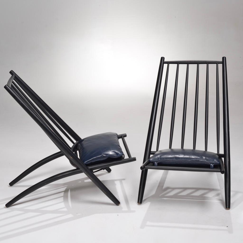 Ilmari Tapiovaara Congo black lacquer lounge chair detail 8