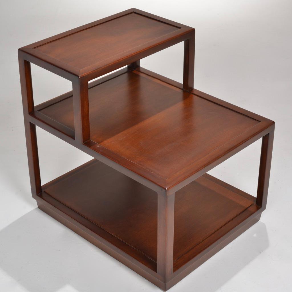 Edward Wormley Dunbar walnut step end table detail 6